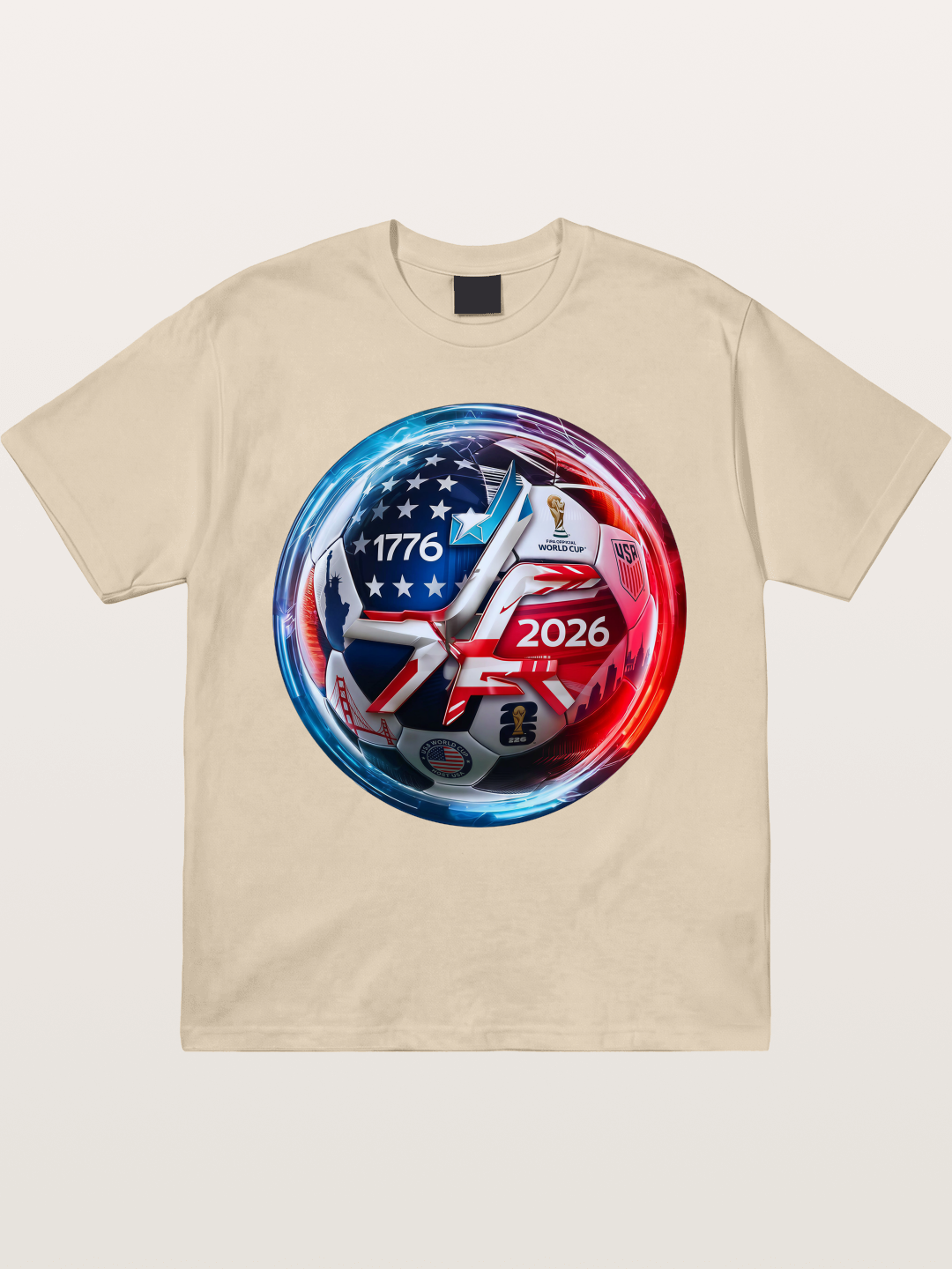2026 USA Soccer Ball Poster Gildan T-shirt