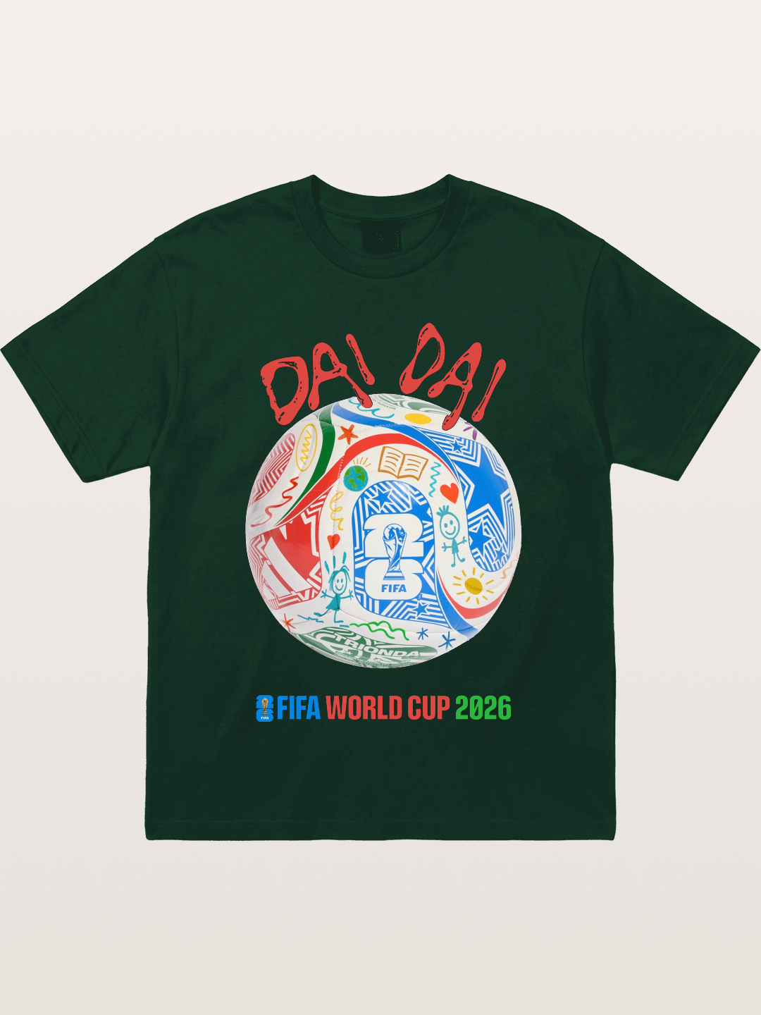 FIFA World Cup 2026 Doodle Soccer Ball Gildan T-shirt