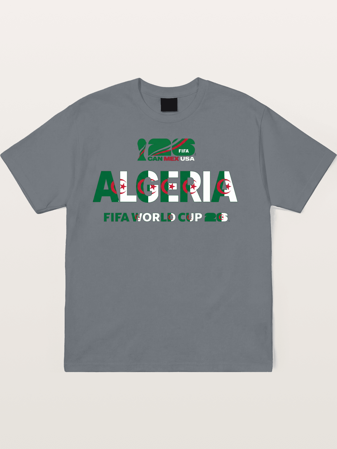 Algeria 2026 Flag Motif Art Cotton T-shirt