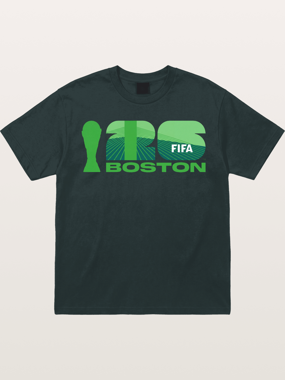 Boston WC 2026 Green Geometric Logo Gildan T-shirt