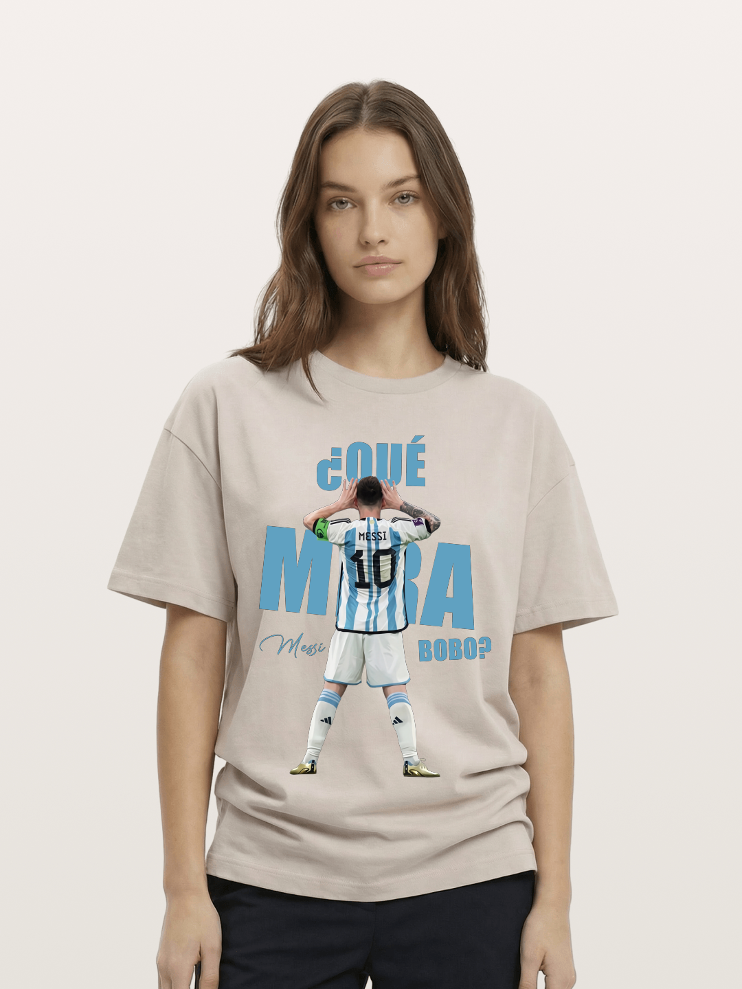 Messi ¿Qué Mirá Bobo Argentin Cotton T-shirt