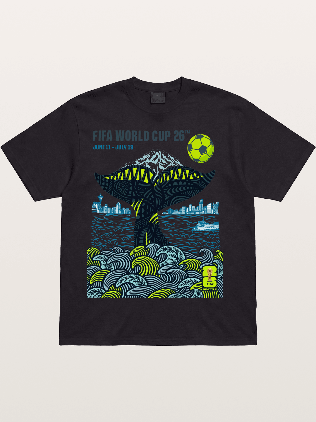 Vancouver 2026 WC Orca Tail Art Cotton T-shirt