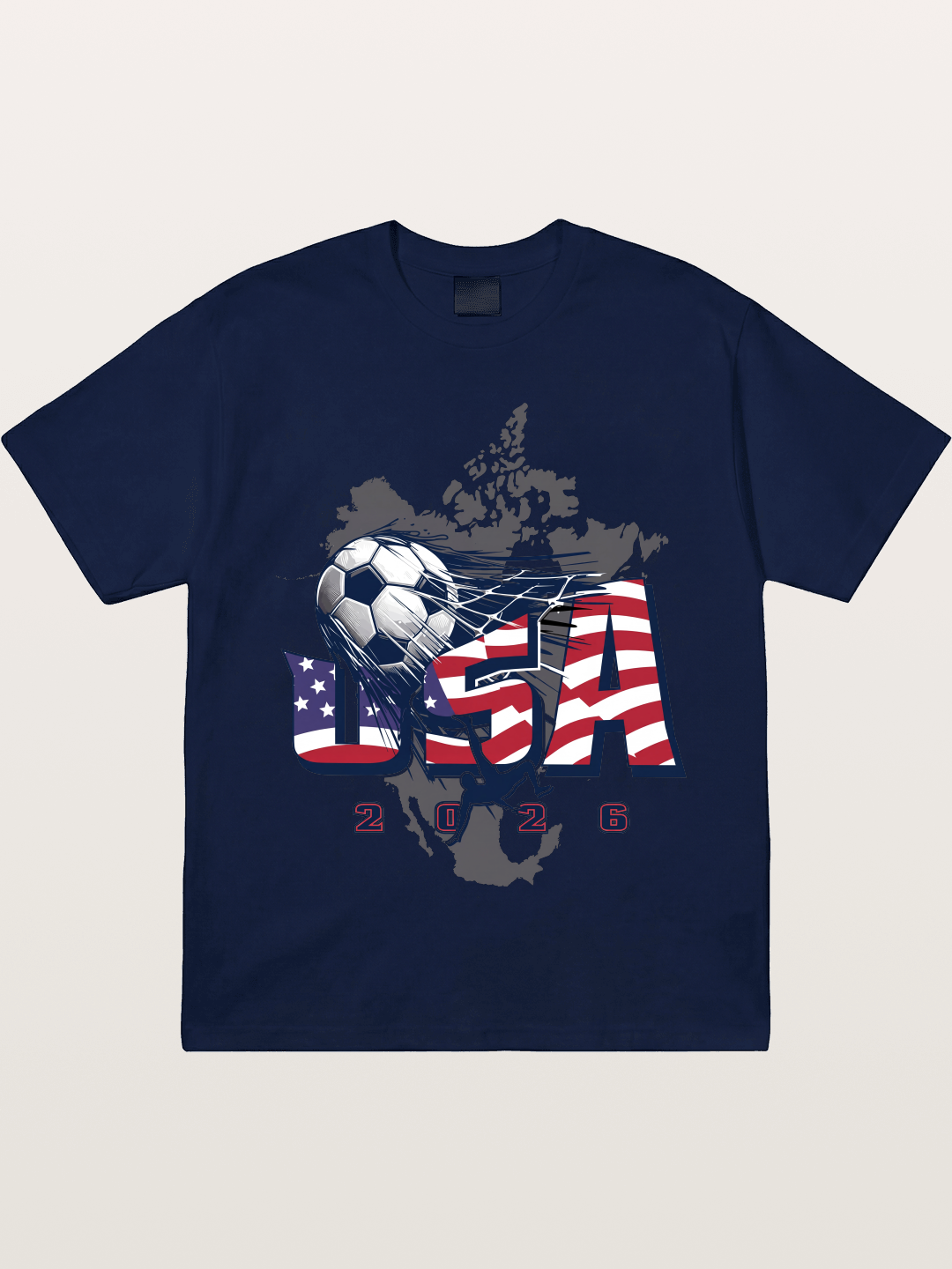 American Flag Soccer Map 2026 Gildan T-shirt