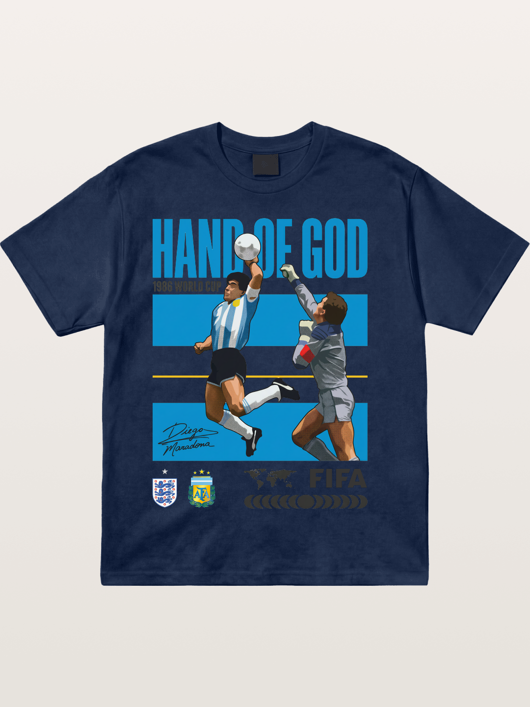 Hand of God 1986 WC Art Cotton T-shirt
