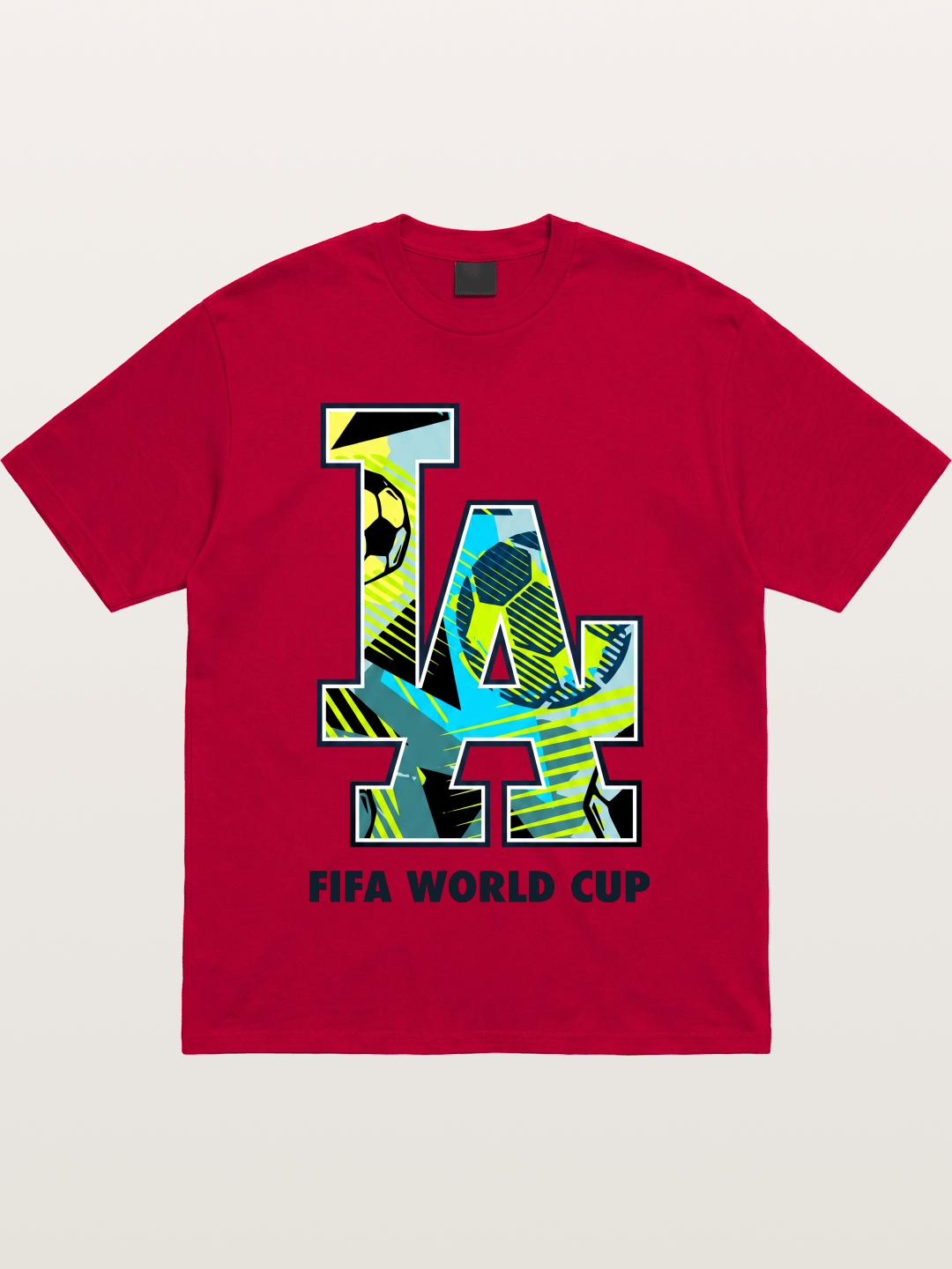 FIFA WC LA Geometric Soccer Fill Gildan T-shirt