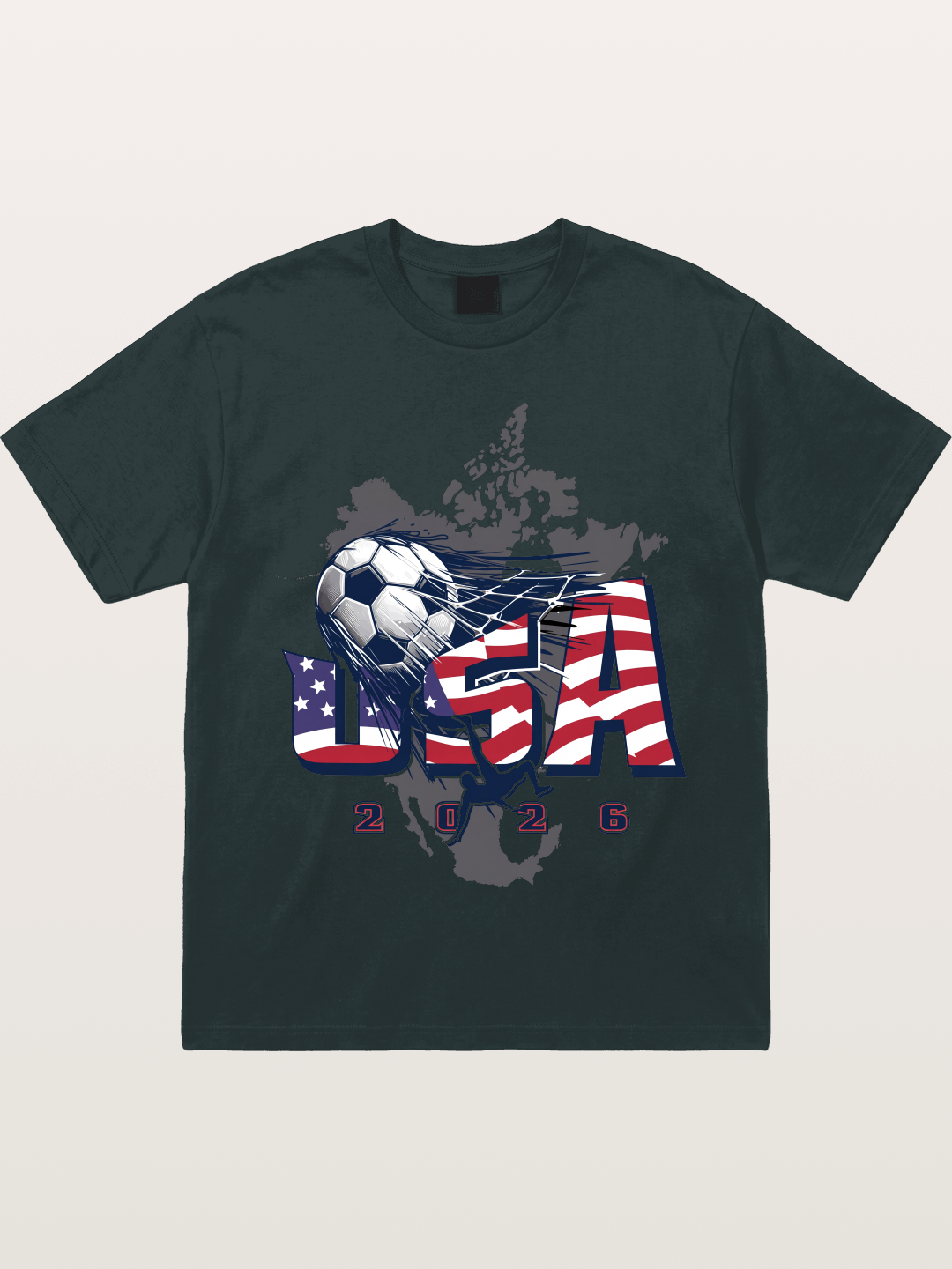 American Flag Soccer Map 2026 Gildan T-shirt