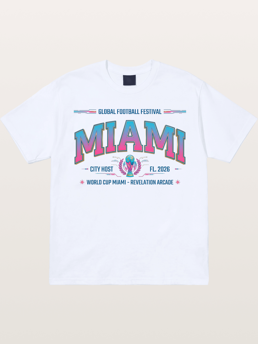 Miami 2026 WC Ombre Typography Gildan T-shirt