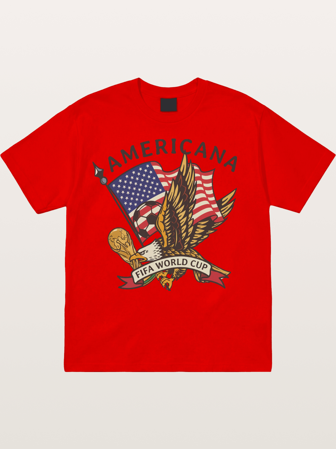 USA Eagle World Cup Graphic Cotton T-shirt