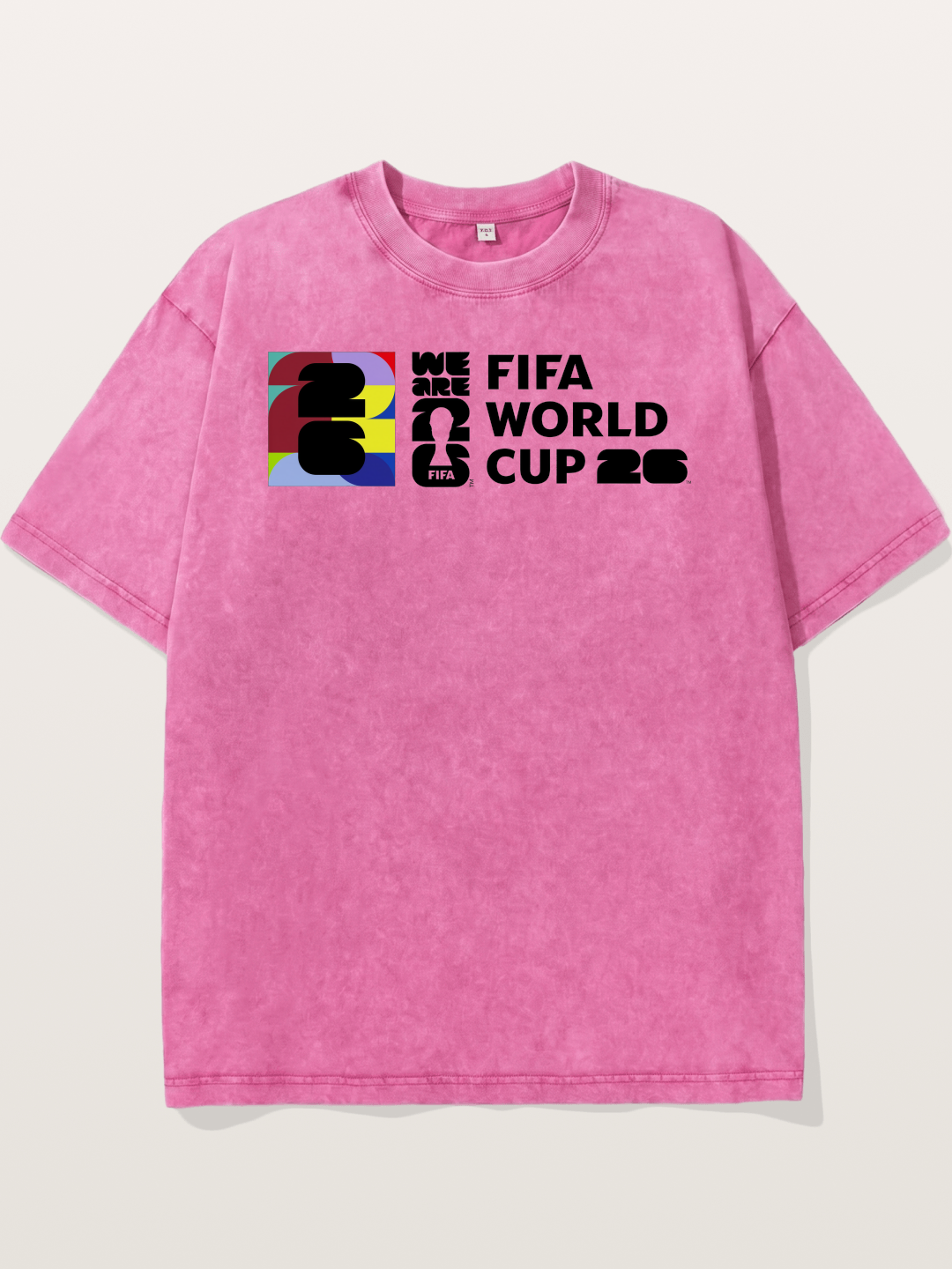 2026 World Cup Colorful Typo Washed T-shirt