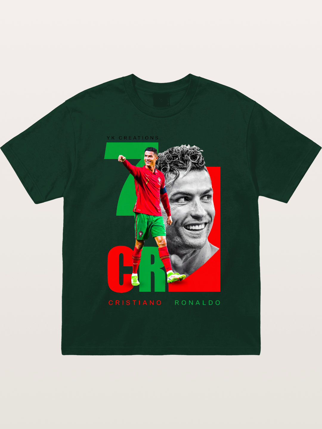 Ronaldo Portugal Colors Portrait Gildan T-shirt