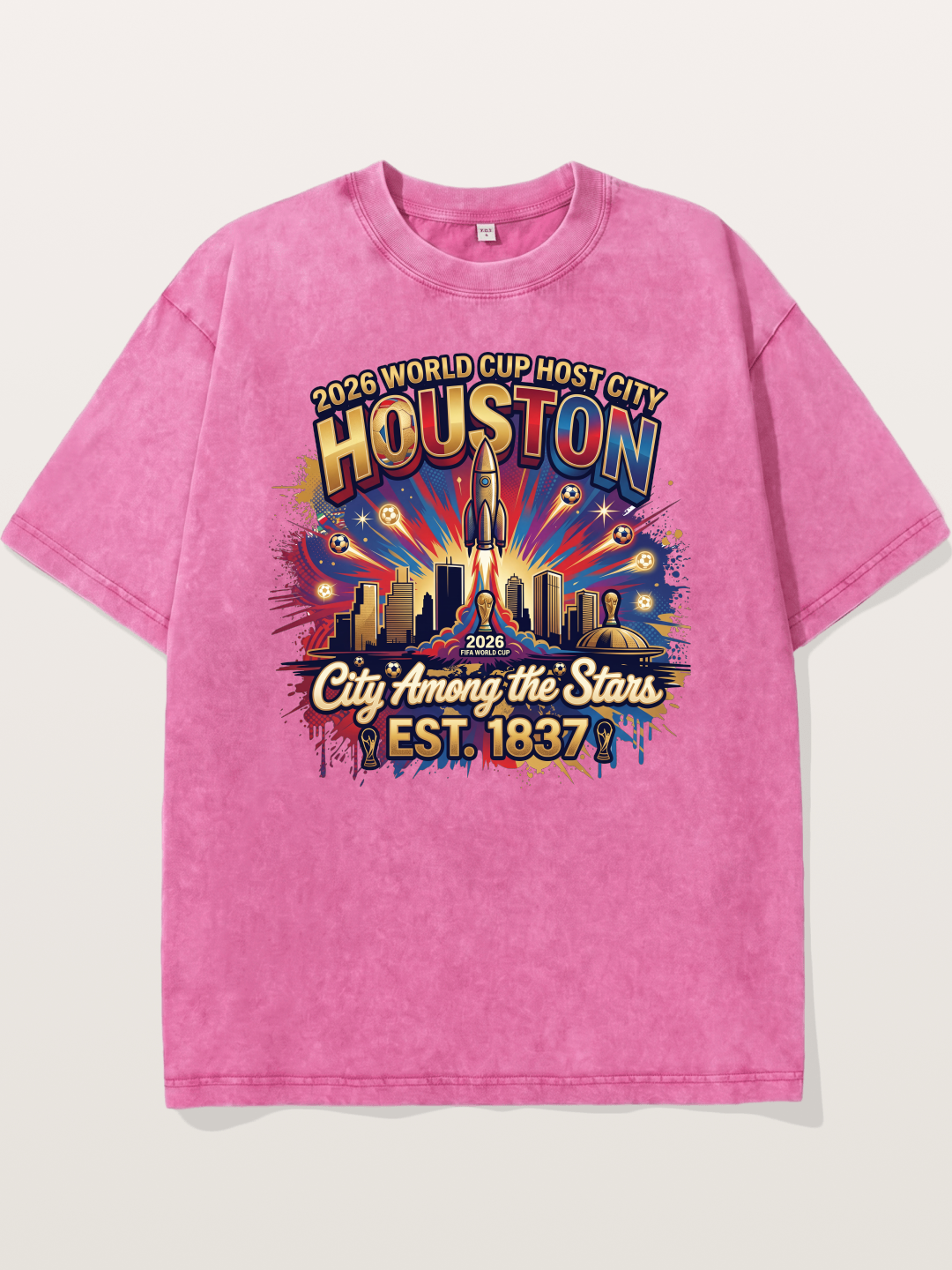 Houston 2026 Host City Art Washed T-shirt
