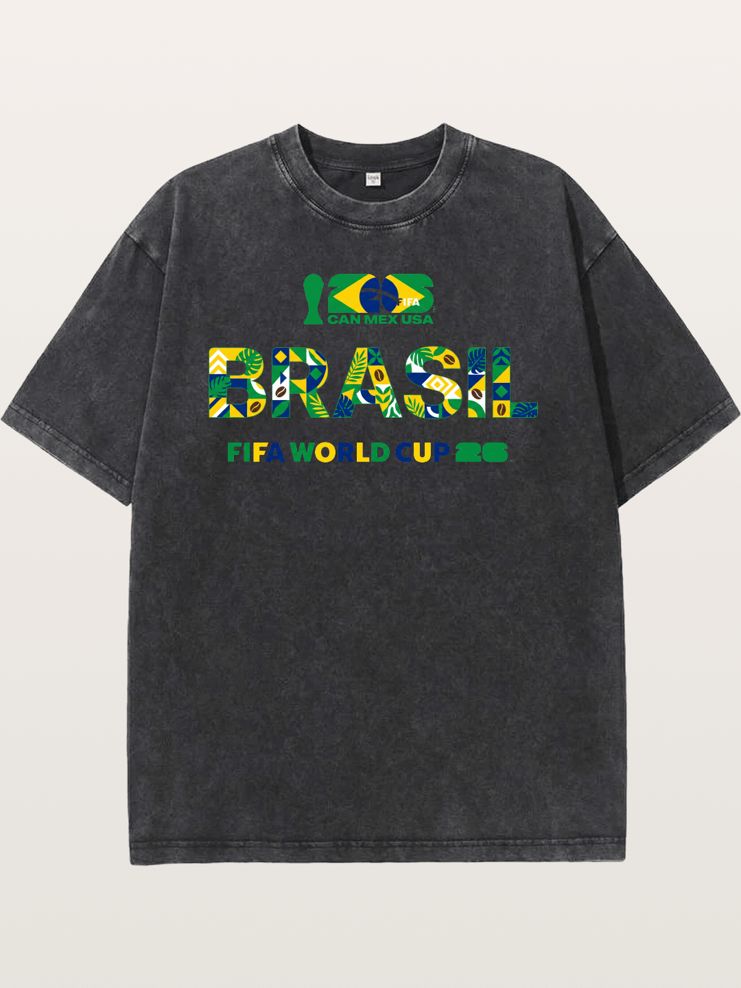 Brasil 2026 Tropical Graphic Washed T-shirt