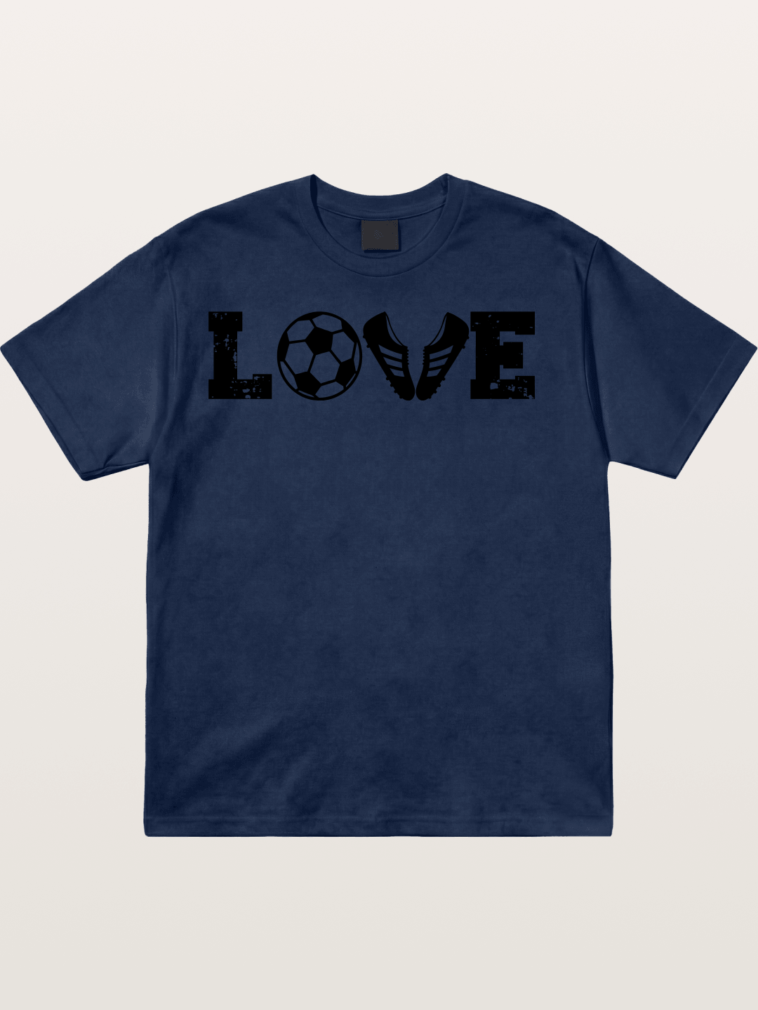Soccer Love Wordmark With Cleats Cotton T-shirt