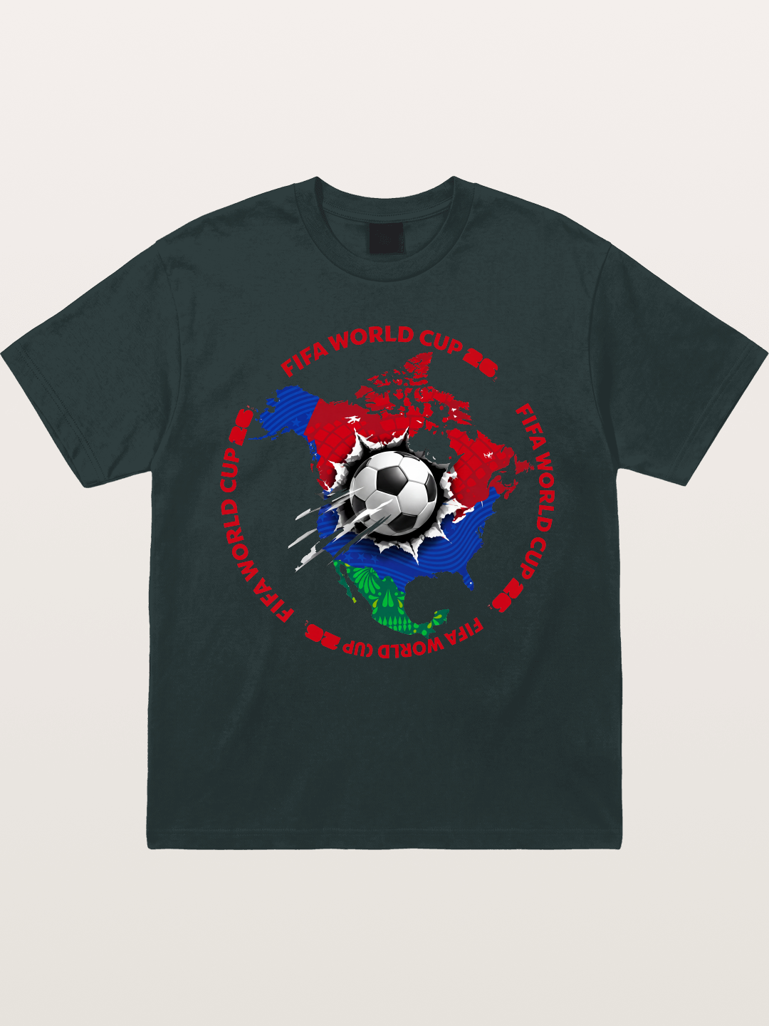 Soccer Ball Americas Burst Design Gildan T-shirt