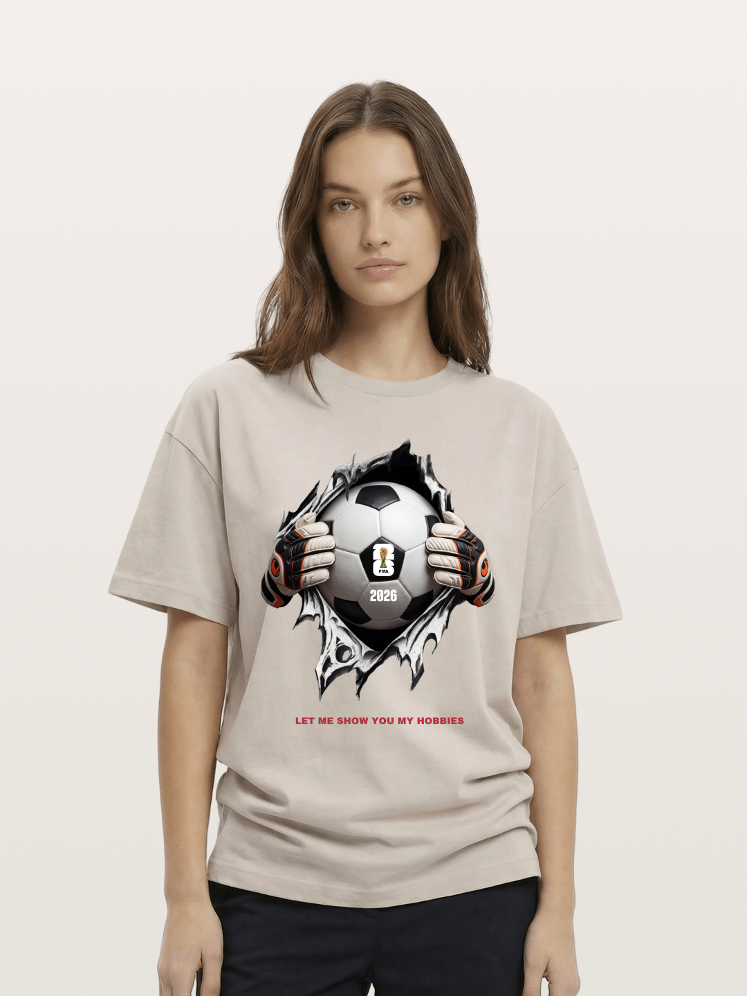 Soccer Ball Tear Effect 2026 Cotton T-shirt