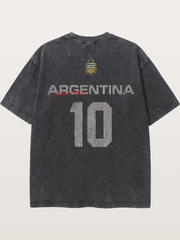 Argentina Messi 10 Retro Washed T-shirt