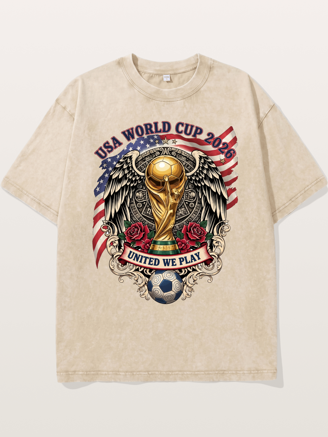 USA 2026 Winged World Cup Trophy Washed T-shirt