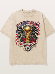 USA 2026 Winged World Cup Trophy Washed T-shirt