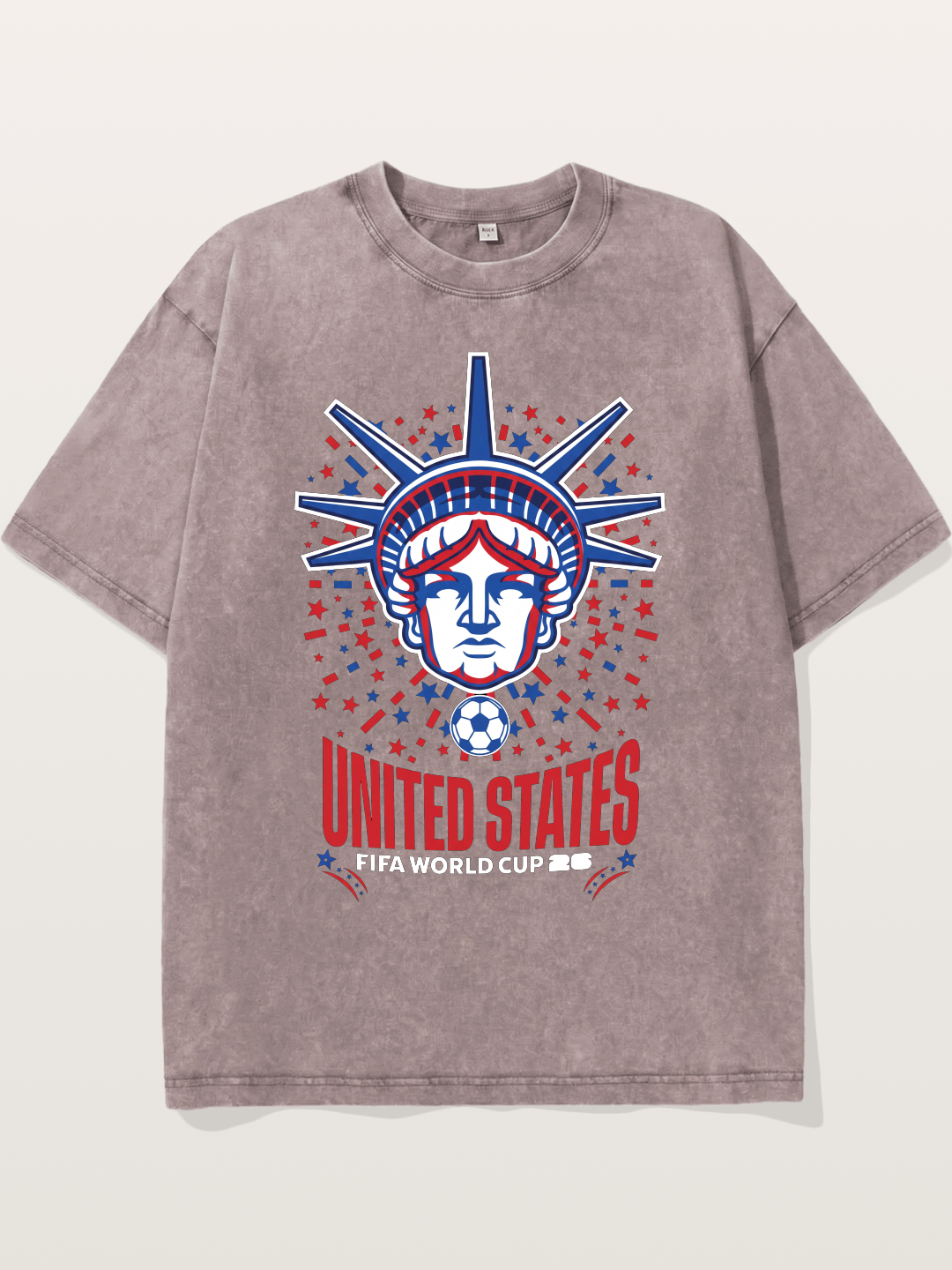 USA WC 2026 Statue of Liberty Badge Washed T-shirt