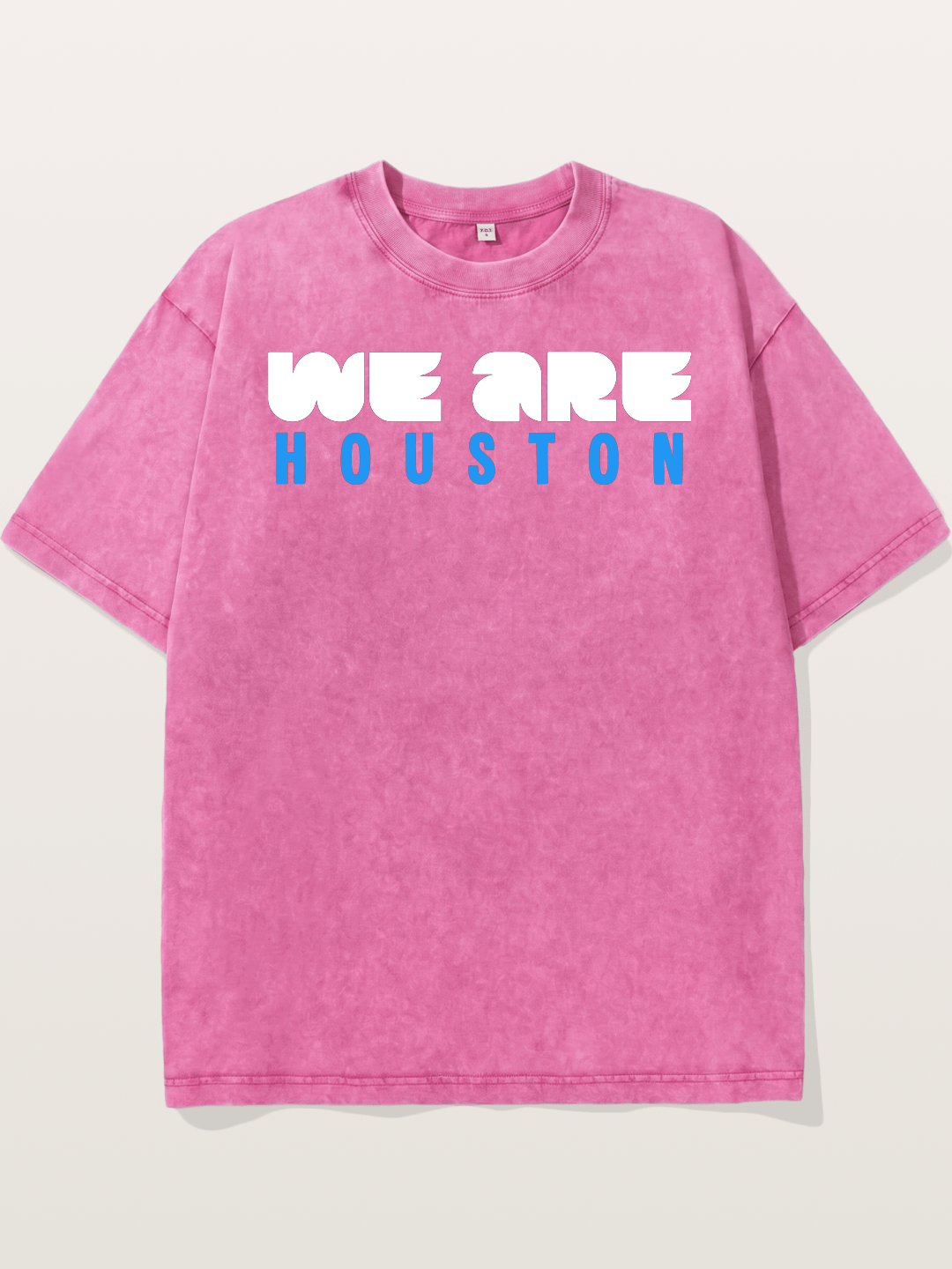 Houston Bright Blue Typo Washed T-shirt