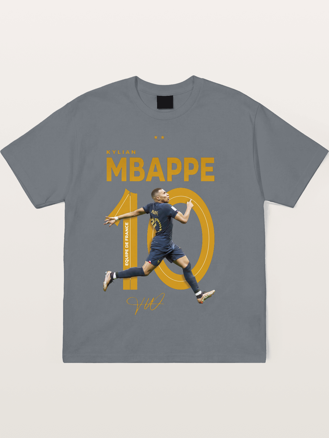 Mbappe France Number 10 Art Cotton T-shirt