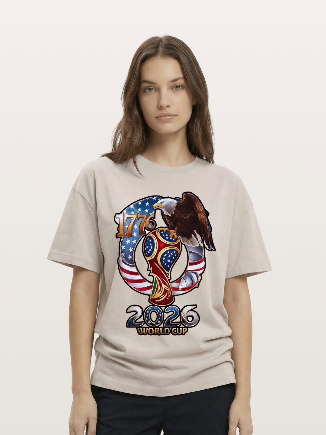 2026 WC Eagle Trophy Art Cotton T-shirt