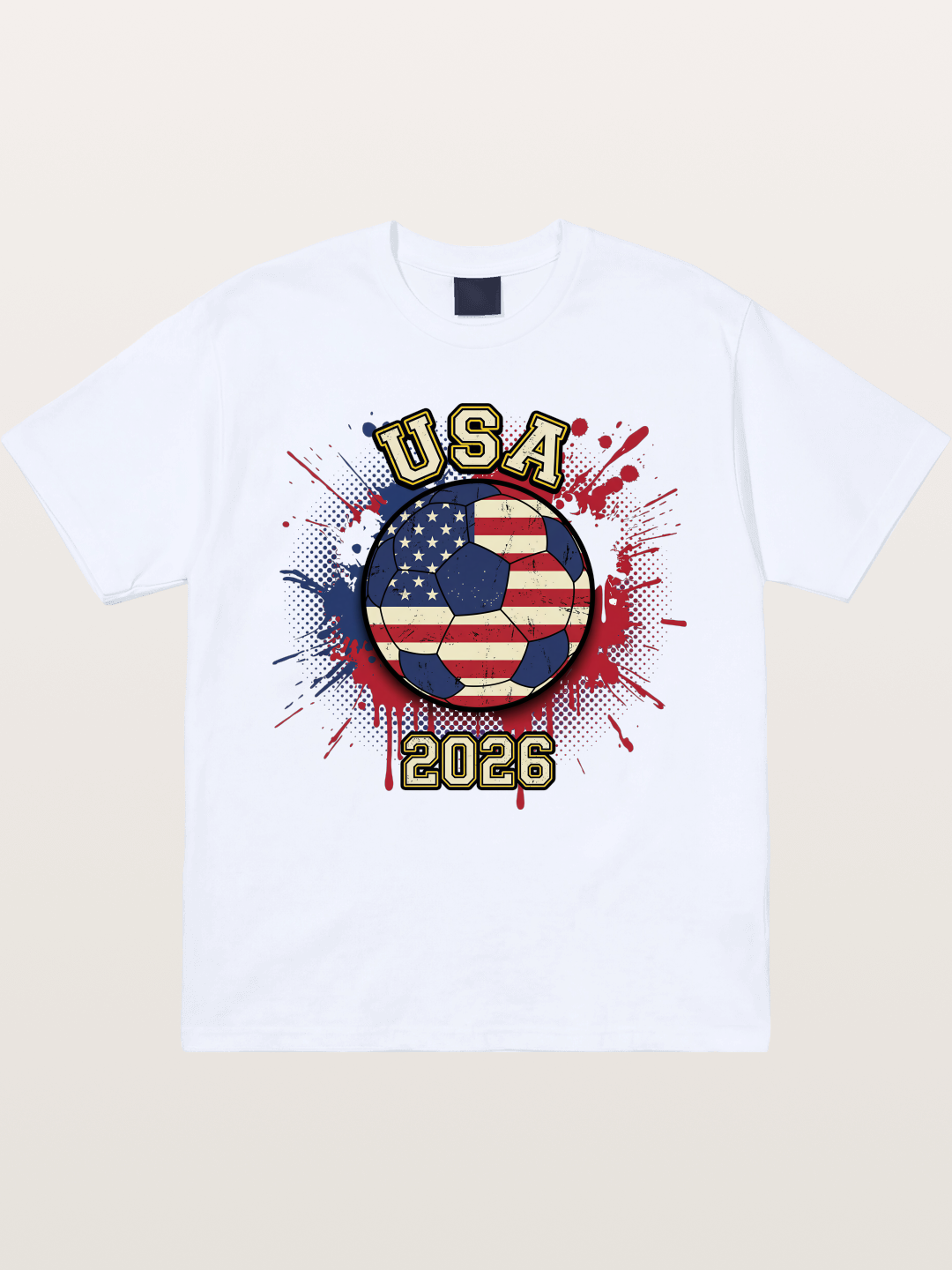 USA 2026 Soccer Ball Print Gildan T-shirt