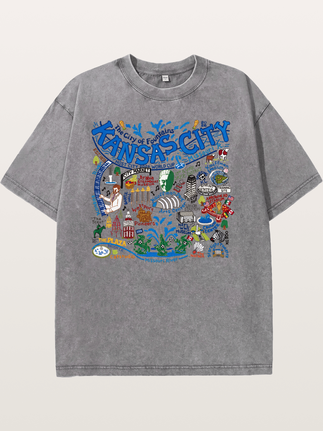 Kansas City World Cup Graphic Washed T-shirt