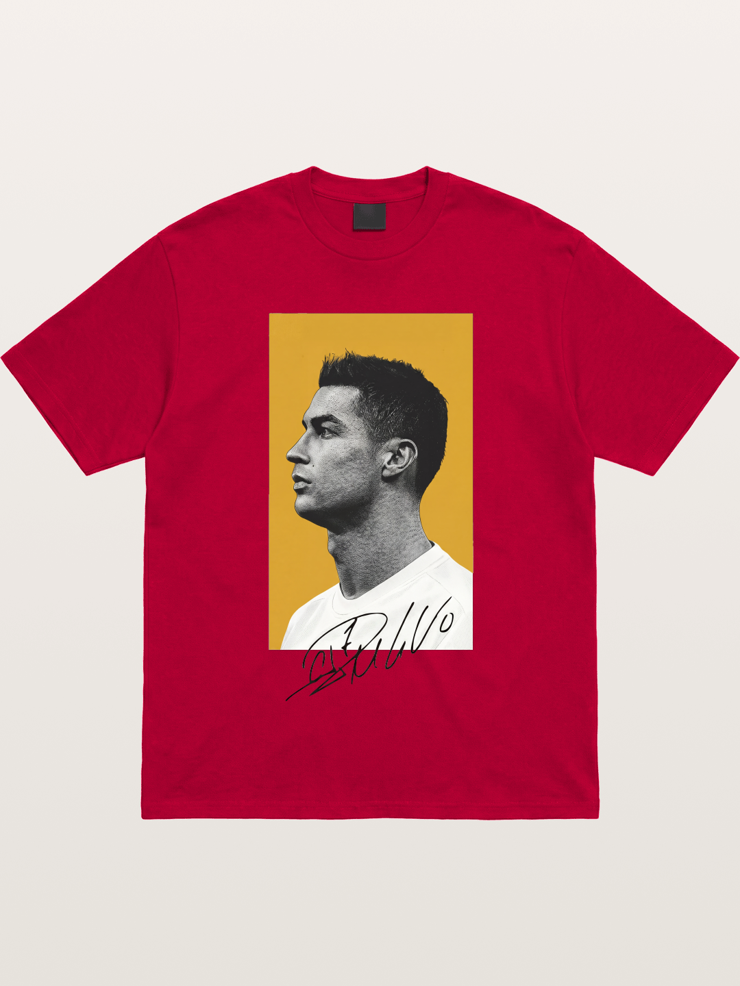 Ronaldo Gold Background Portrait Gildan T-shirt