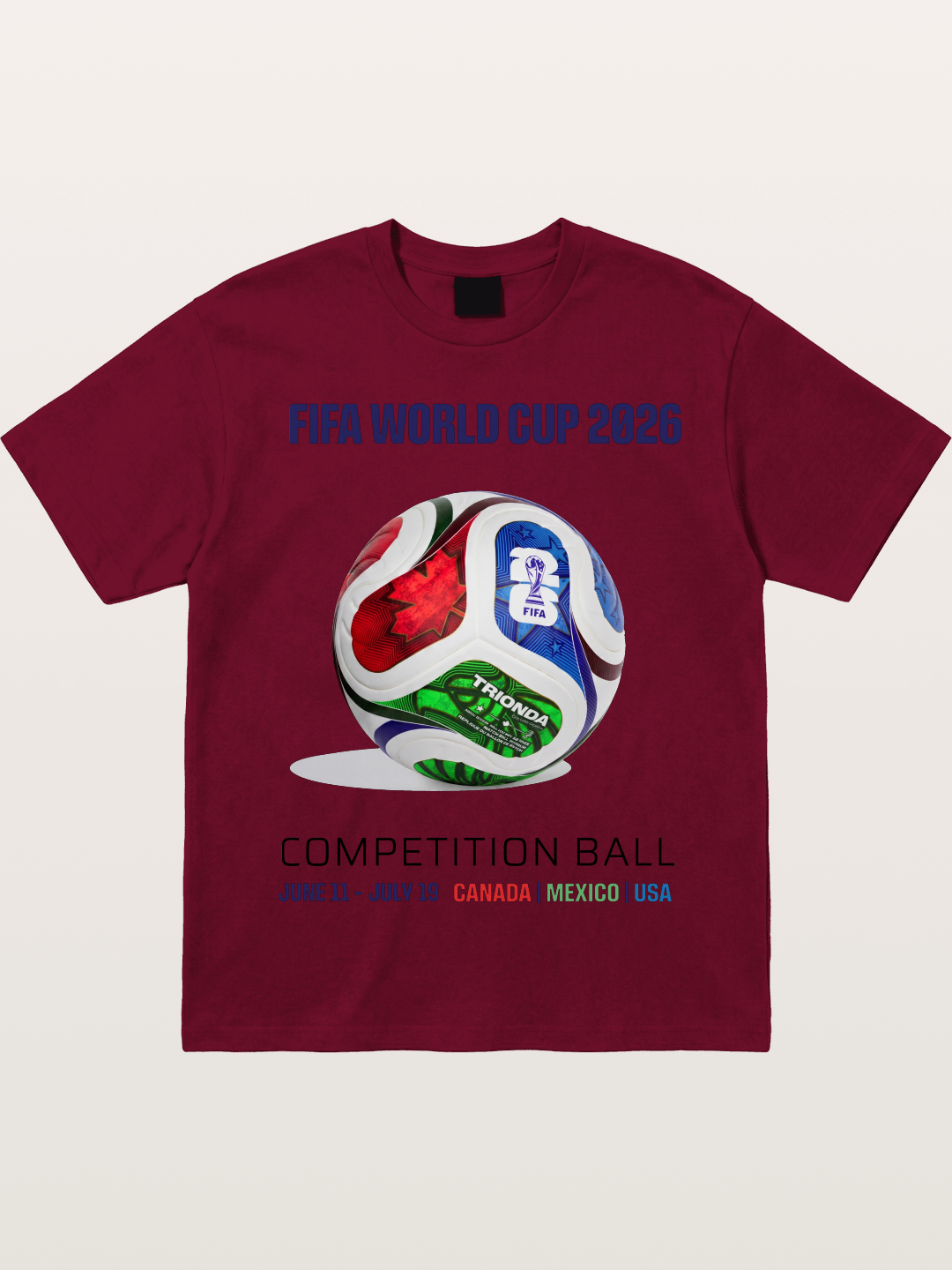 2026 World Cup Official Competition Ball Gildan T-shirt