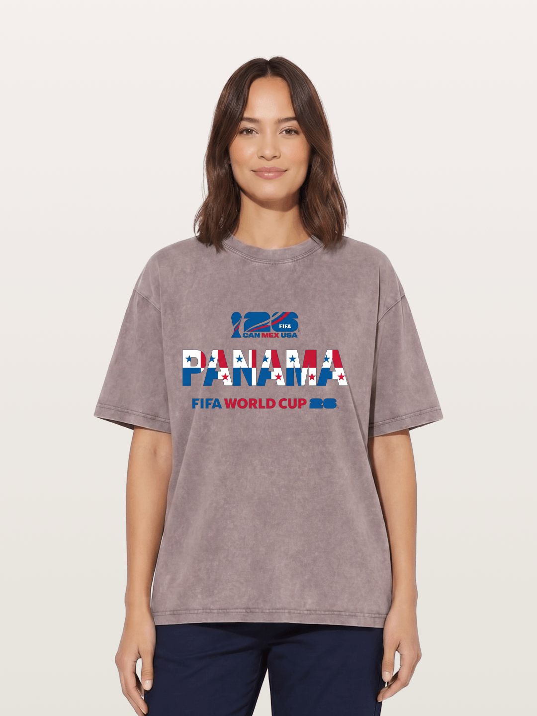 Panama 2026 Flag-Inspired Graphic Washed T-shirt