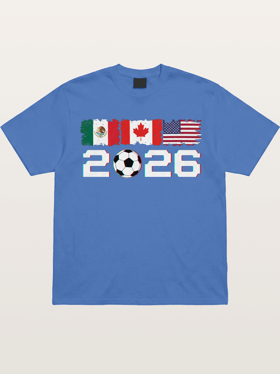 2026 WC USA Mexico Canada Flags Gildan T-shirt