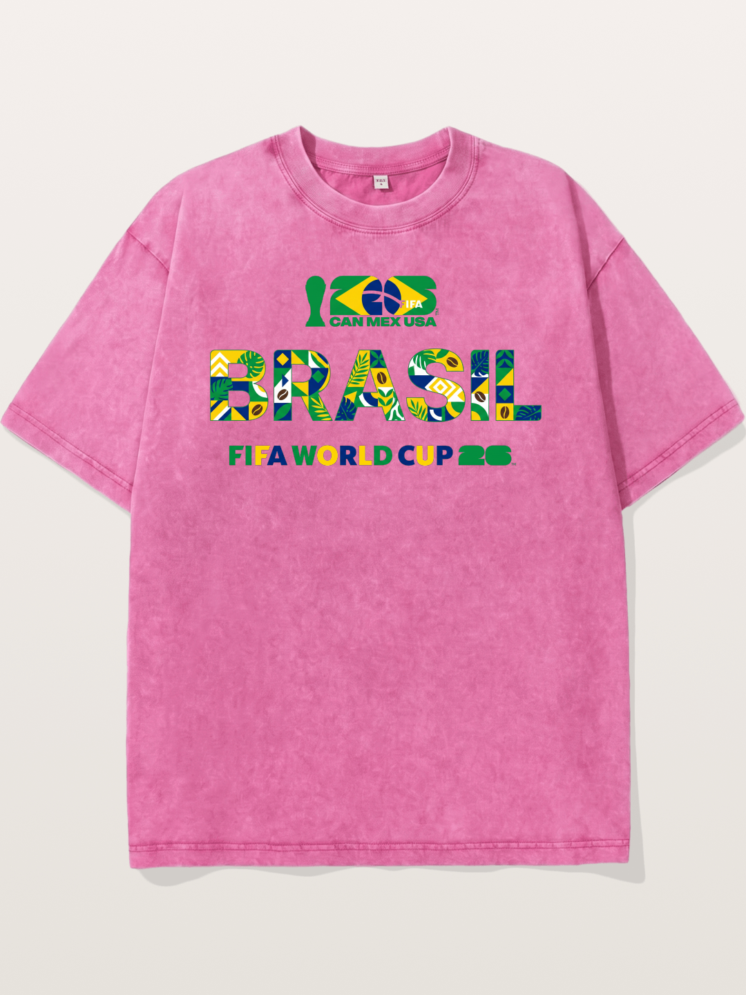 Brasil 2026 Tropical Graphic Washed T-shirt