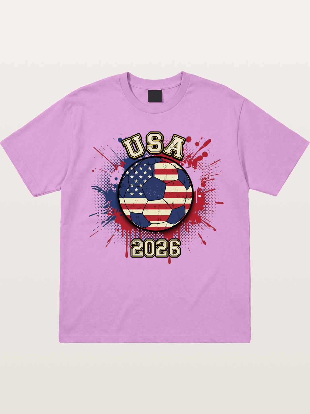 USA 2026 Soccer Ball Print Gildan T-shirt