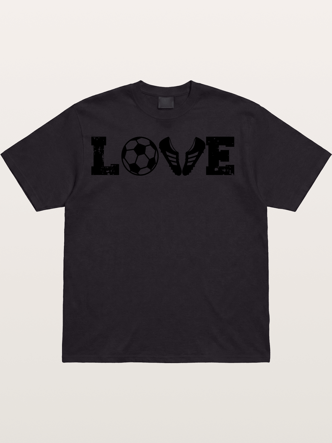Soccer Love Wordmark With Cleats Cotton T-shirt