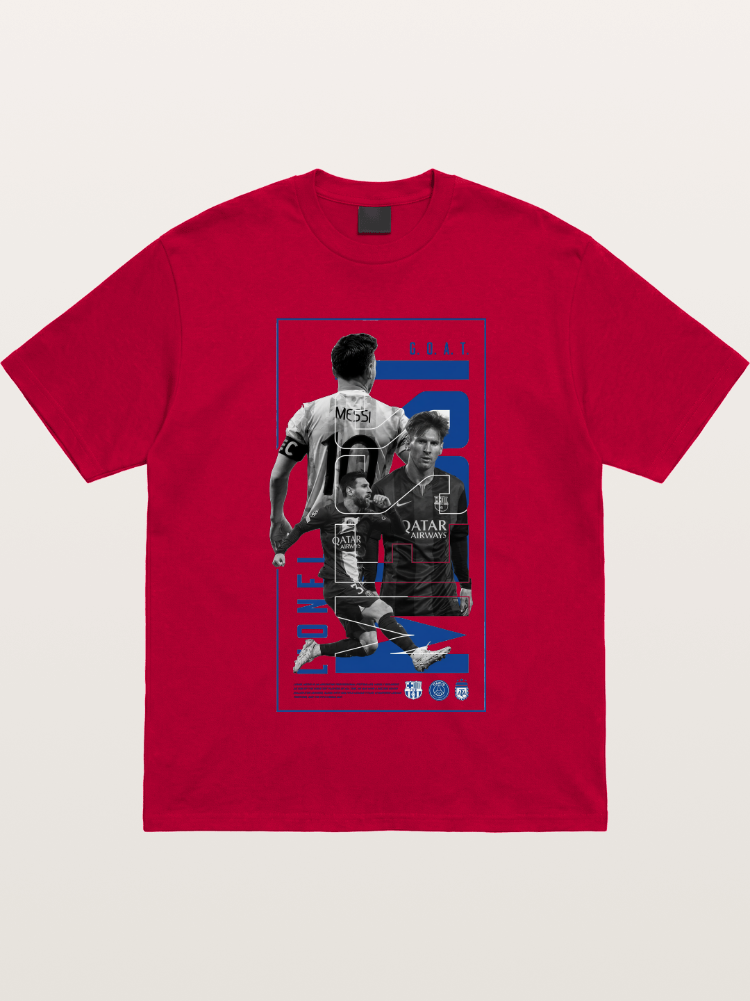 Messi GOAT Collage Poster Gildan T-shirt