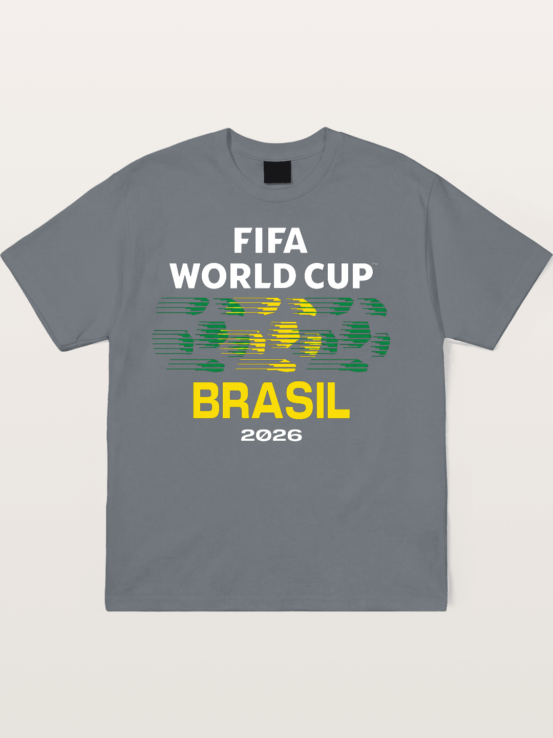 Brasil WC 2026 Speed Text Design Cotton T-shirt