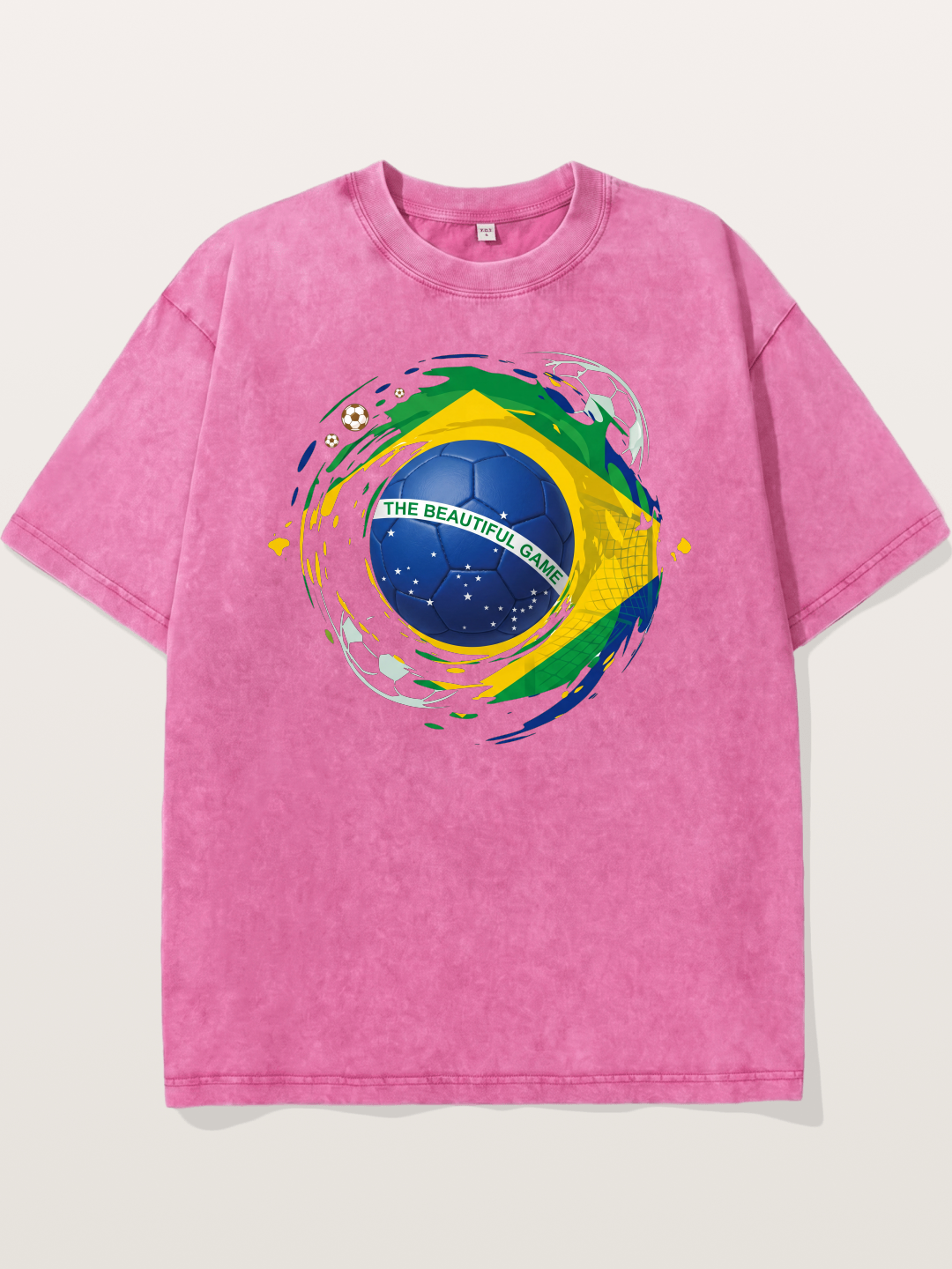 The Beautiful Game Brazil Print Washed T-shirt