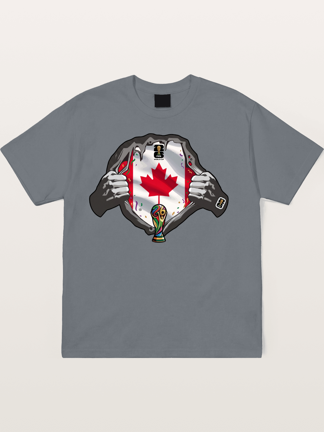Canada Flag World Cup Poster Cotton T-shirt