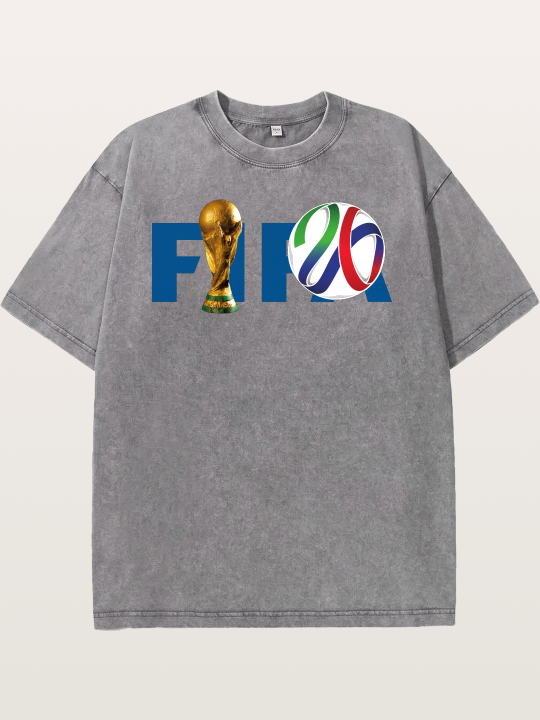 2026 WC Trophy and Color Ring Design Washed T-shirt