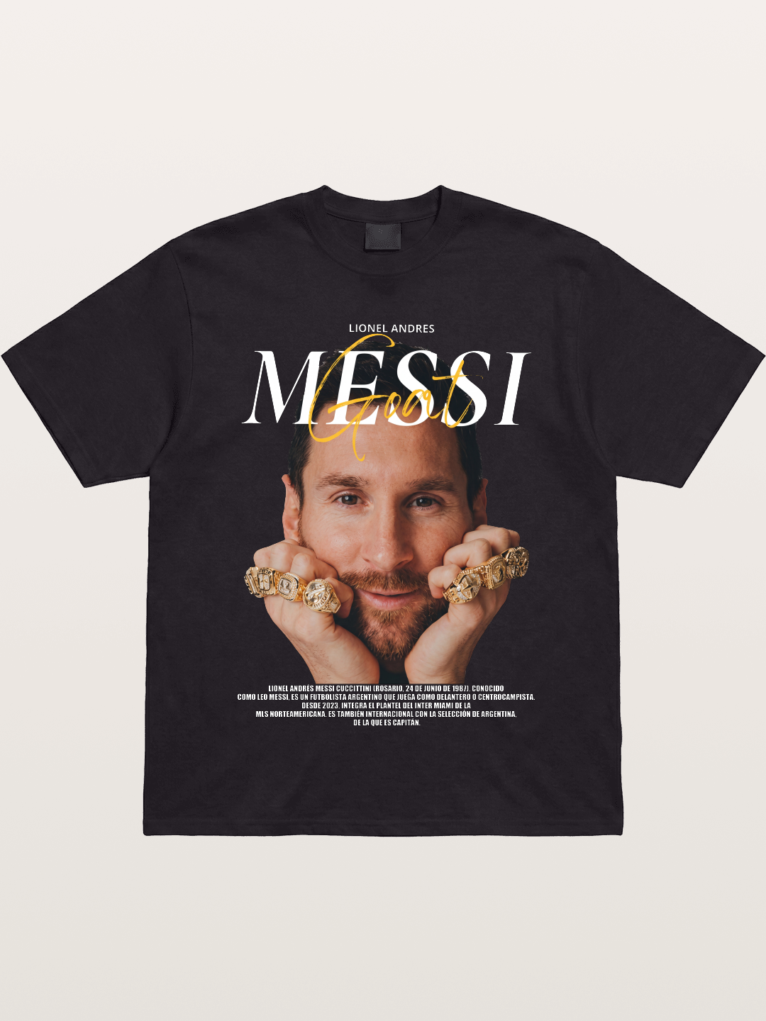 Messi GOAT Champion Rings Gildan T-shirt