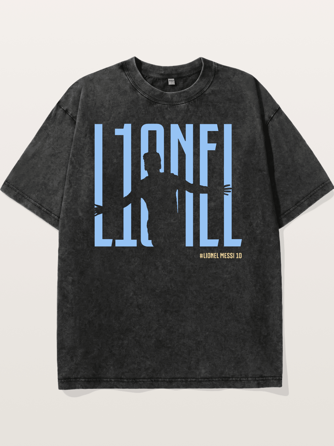 Lionel Messi Celebration Silhouette Washed T-shirt