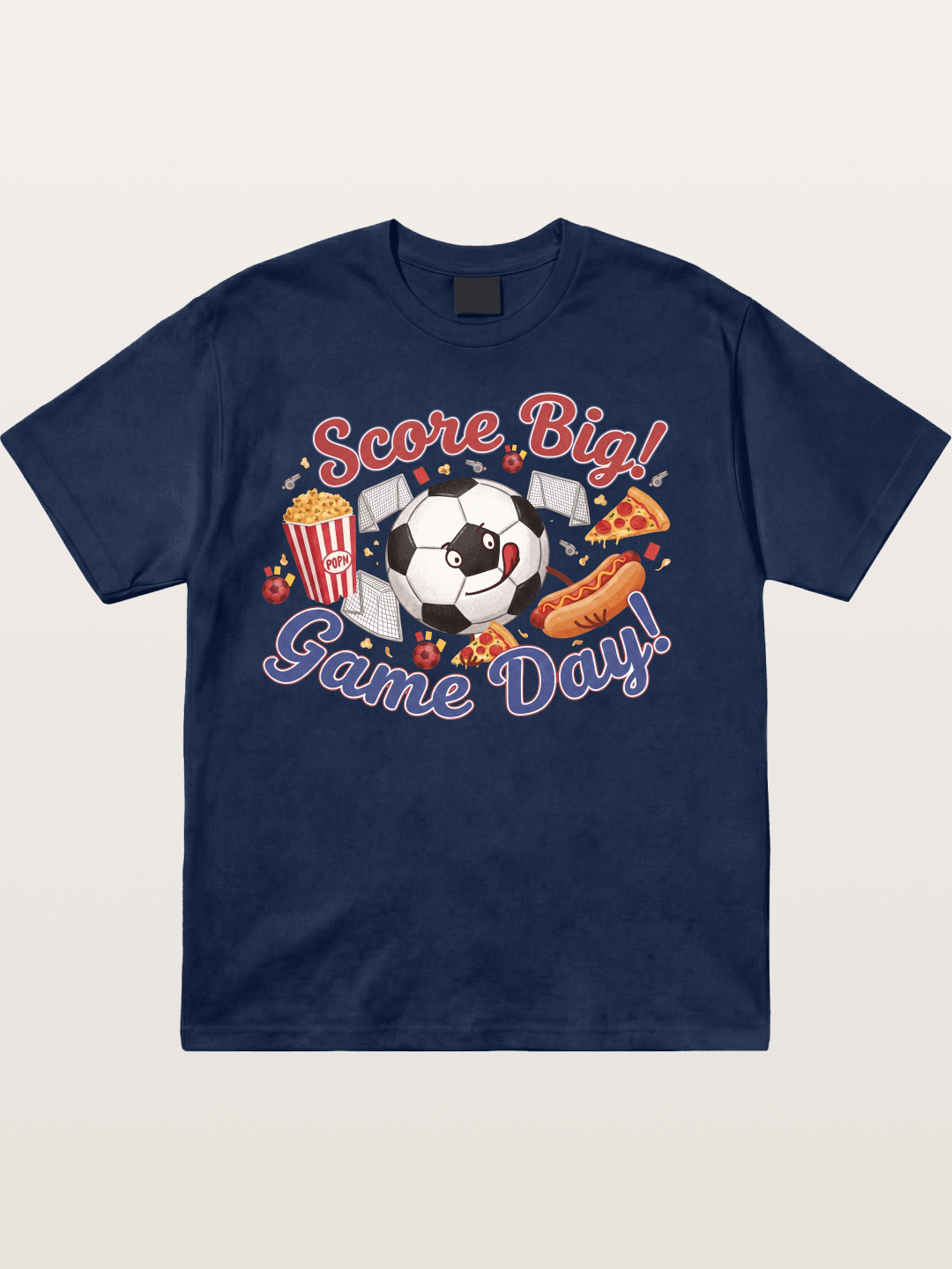 Game Day Snack Soccer Doodle Cotton T-shirt