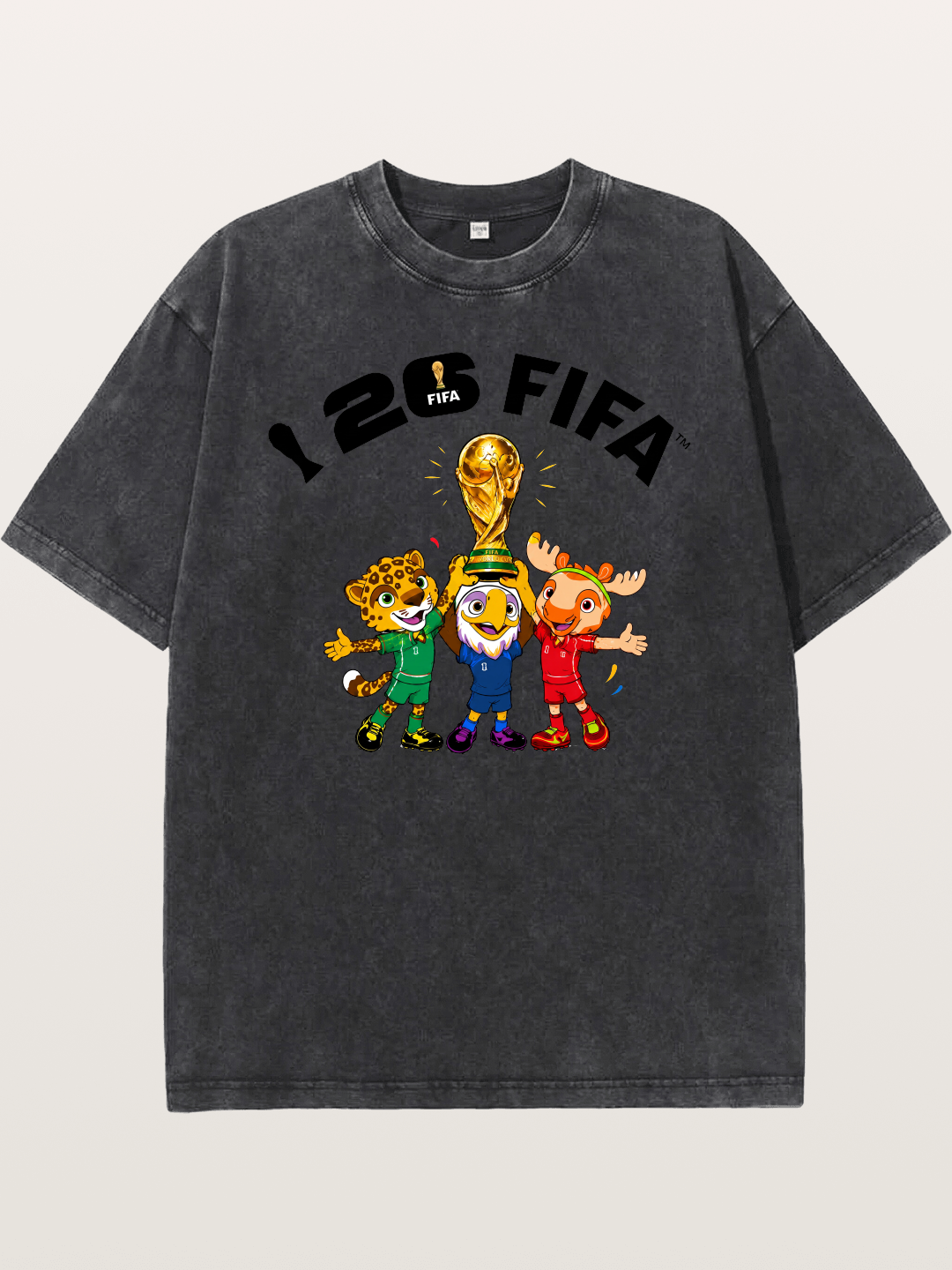 2026 FIFA Mascots Trophy Graphic Washed T-shirt