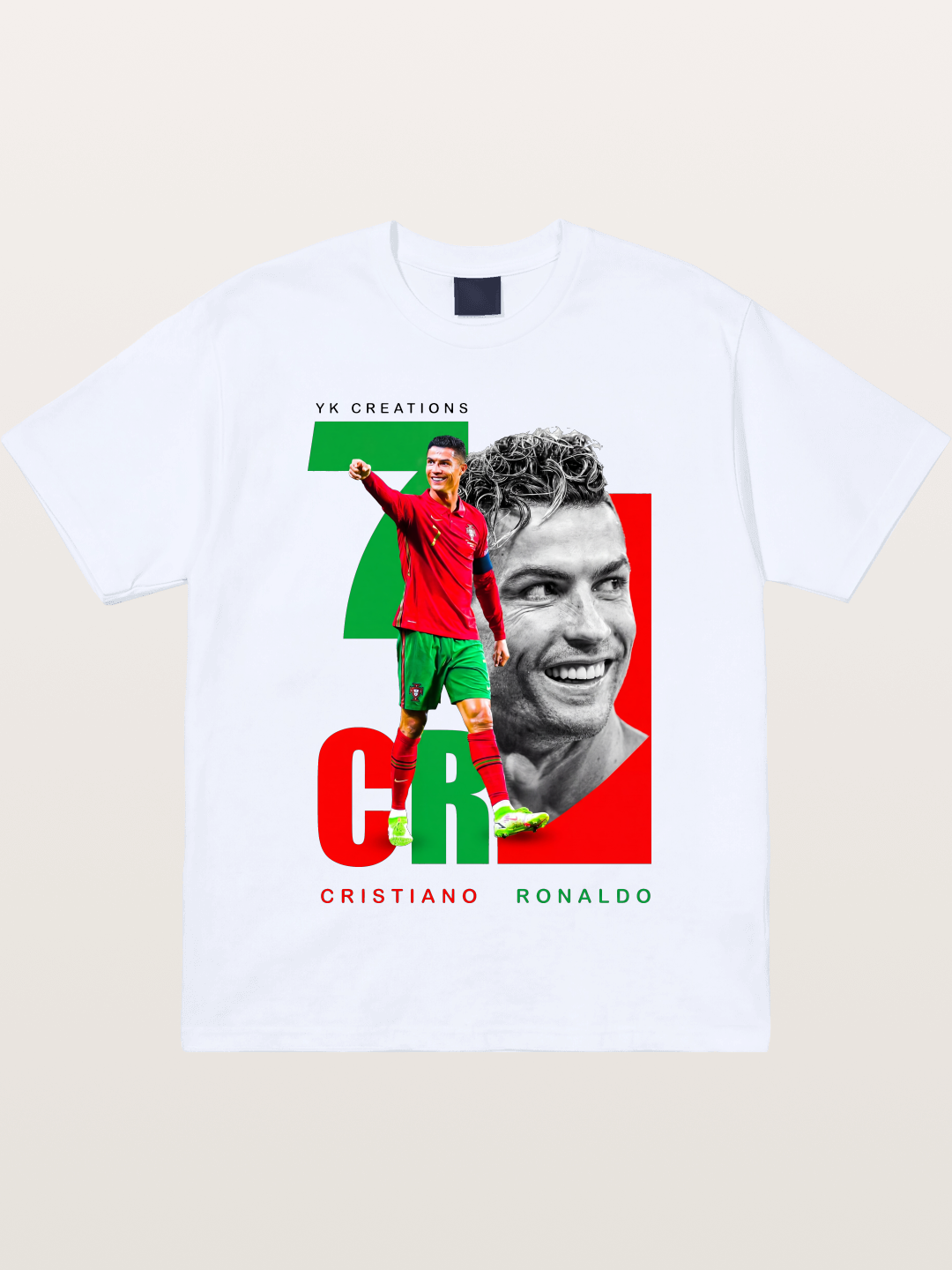 Ronaldo Portugal Colors Portrait Gildan T-shirt