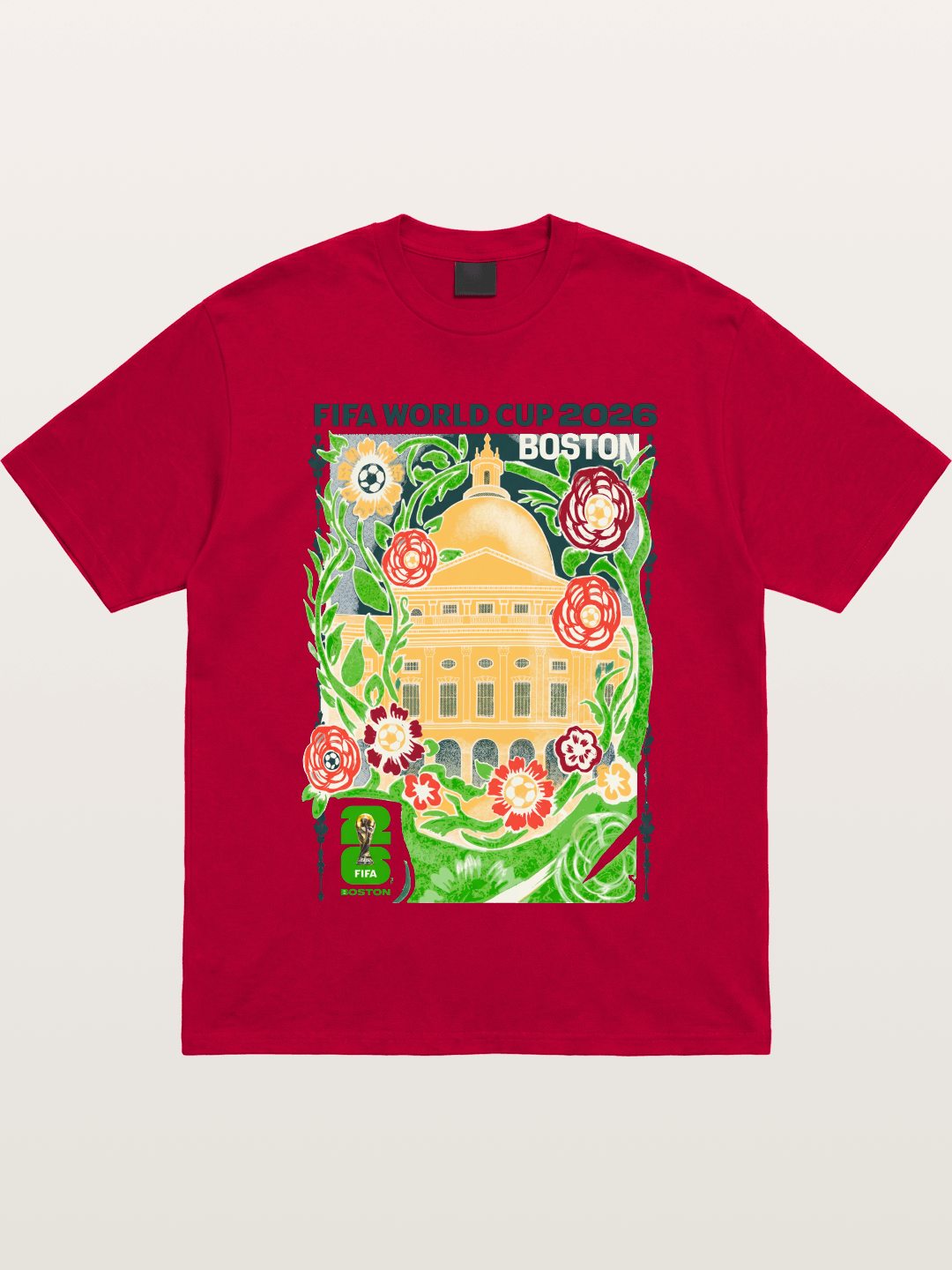 Boston WC 2026 Floral City Hall Art Gildan T-shirt