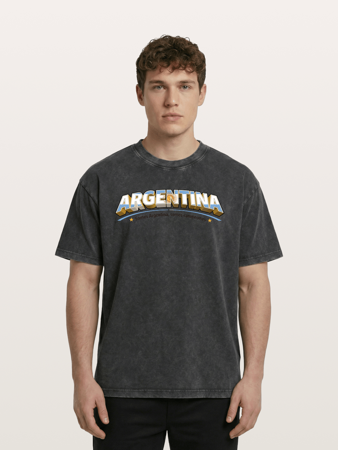 Argentina Retro Team Logo WC Washed T-shirt