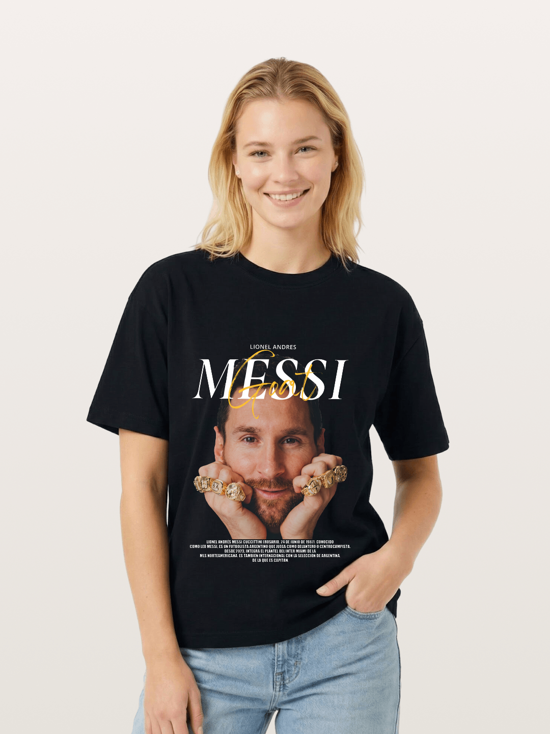 Messi GOAT Champion Rings Gildan T-shirt