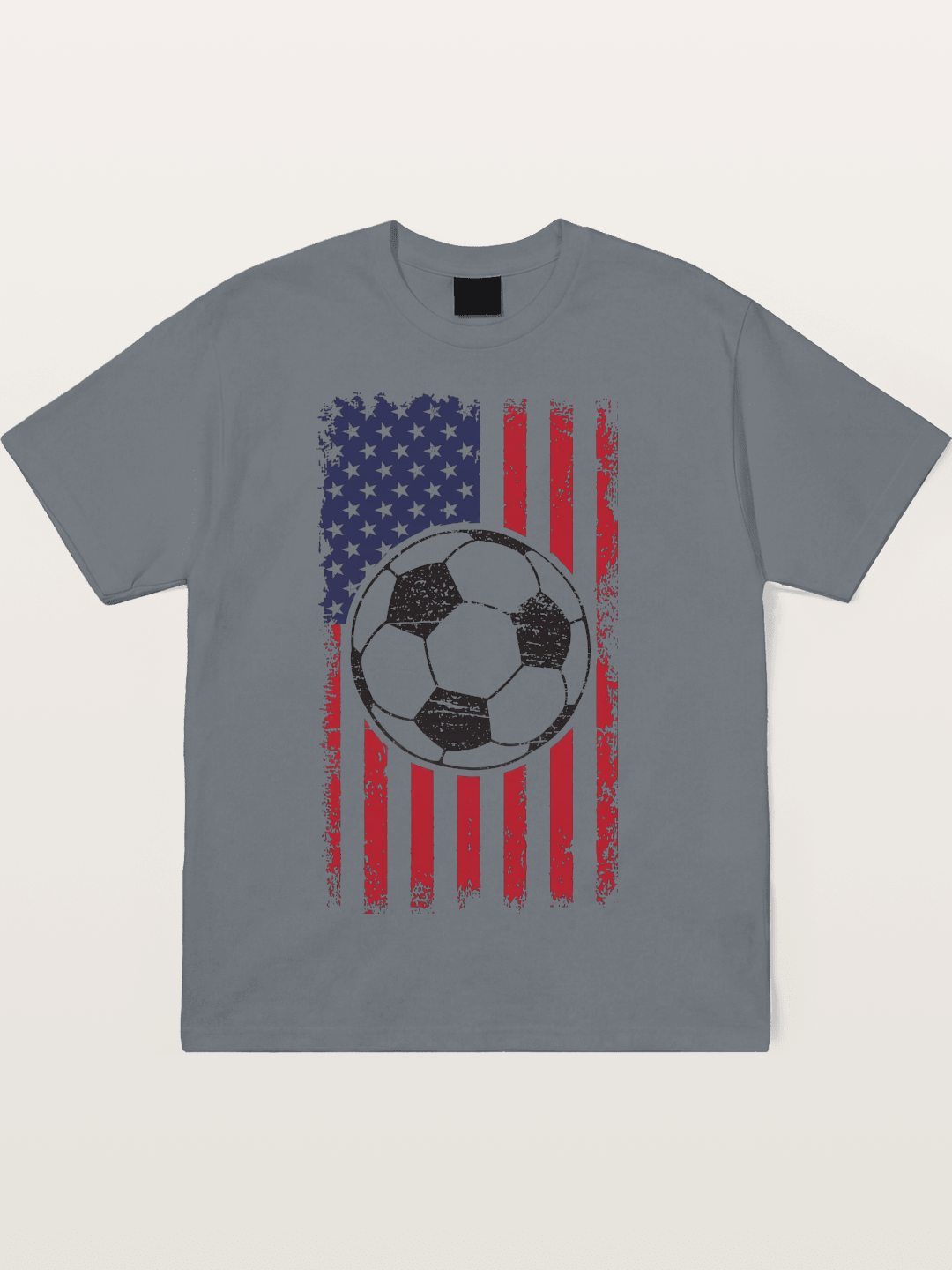 USA Flag Soccer Ball 2026 Vintage Cotton T-shirt