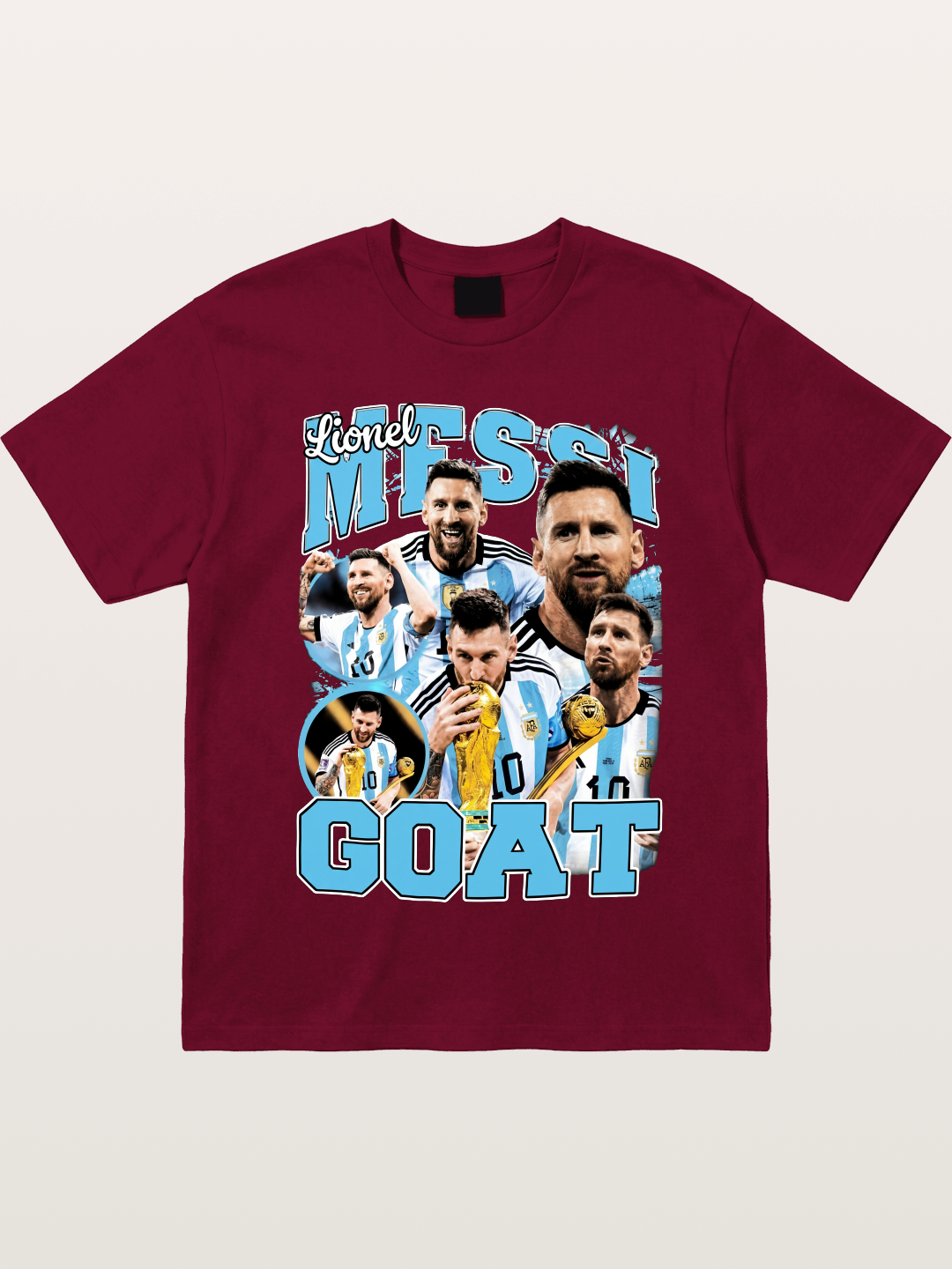 Lionel Messi GOAT Argentina Collage Gildan T-shirt